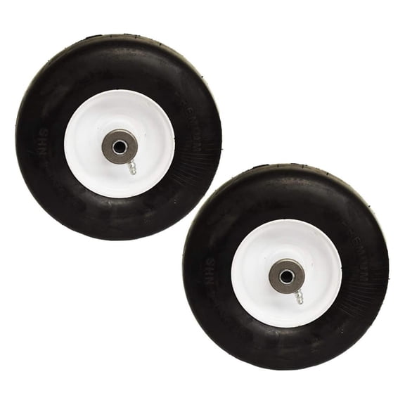 2PK Flat Free Solid Puncture Proof 9x3.5x4 9x3.50-4 9x3.50x4 Tire Wheel Tire Assembly Replacement for Ferris Snapper 1521181 5021181