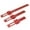 Red, variant on 3pcs Aluminum Woodworking Rulers with Slide Stop Precision Pocket Ruler Metal T Track Ruler Square Ruler Inch and Metric Marking Measuring Scribing Ruler