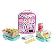 PackIt Freezable, Reusable Upright Lunch Box, Cute Check