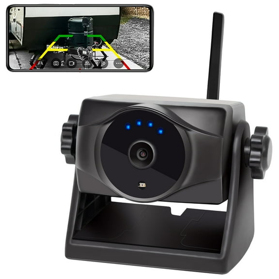 INSEETECH 1080P WiFi Magnetic Hitch Wireless Backup Camera,90 Days Standby Rechargeable Battery,Waterproof Rear/Front View Camera for Horse Boat Trailer Pickup Truck RV Camper Car iPhone iPad Android