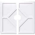 thumbnail image 1 of Ekena Millwork CMP32EY2-05000 32 in. OD x 5 in. ID Square Embry Architectural Grade PVC Contemporary Ceiling Medallion - 2 Piece, 1 of 4