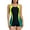 Yellow/Green/Black, variant on Charmo Womens Boyleg One Piece Swimsuit Athletic Swimwear Lap Bathing Suit