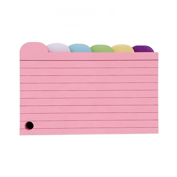 CCOCC 150Pcs 3x5 Index Card Dividers Divider Tabs Writable Multicolor Ruled Notecards for files Document Planner Round Index Tabs