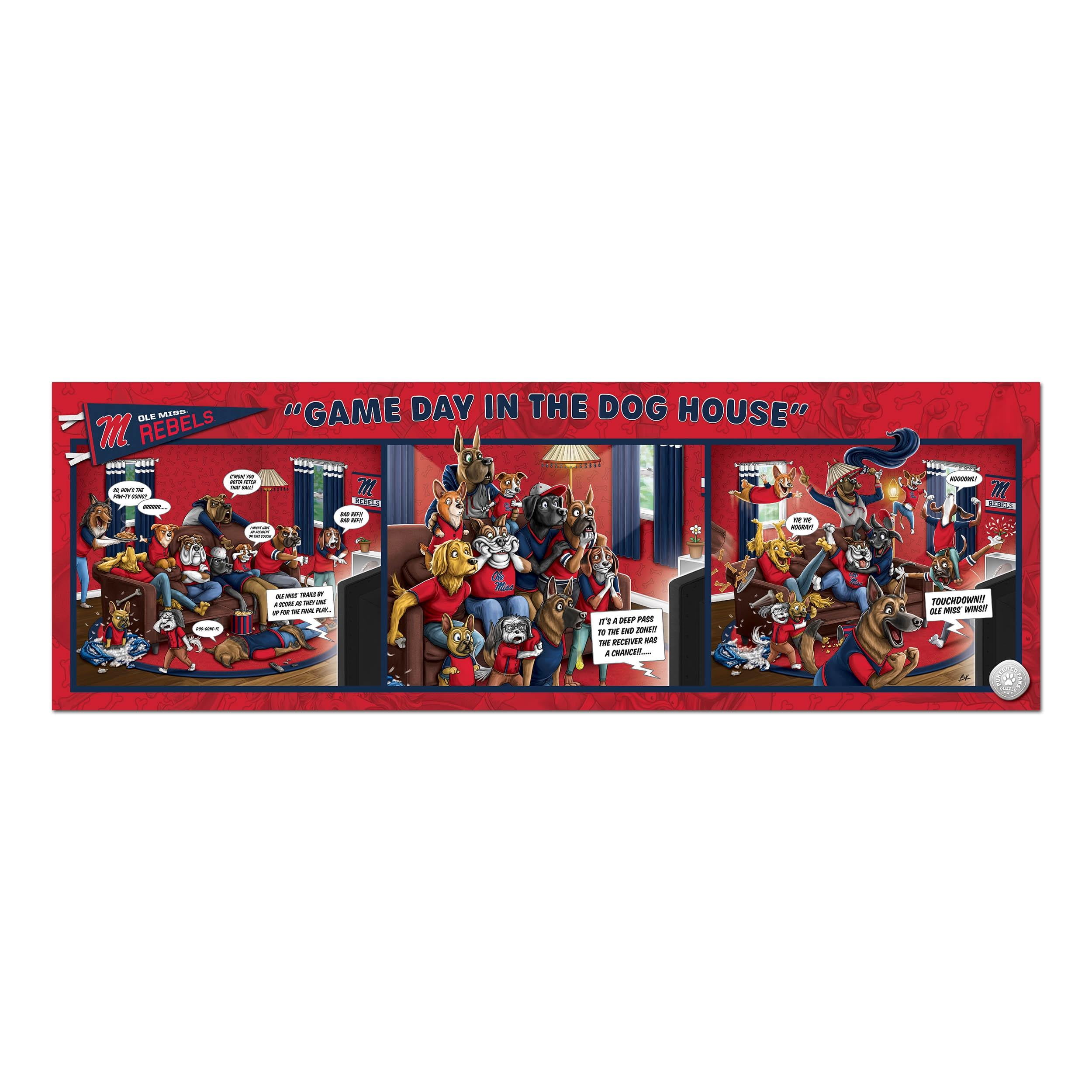 YouTheFan NCAA Mississippi Rebels Purebred Fans Gameday in the Dog House 1000PC Puzzle