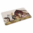 thumbnail image 4 of Farm Cow Pig Door Mat Indoor Outdoor, Farmhouse Animals Retro Fench Wood Bran Non Slip Welcome Mat with Rubber Backing, Absorbent Fabric Front Door Mats Entryway Rug for Home Patio Entrance 24"x36", 4 of 9
