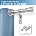 thumbnail image 4 of Urbanest Adjustable Single Curtain Rod Set Nagle Finials – 1 - Inch Diameter, With Pewter Rod, 28–48 Inches, 4 of 6