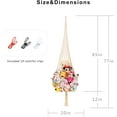 thumbnail image 7 of Novel Stuffed Animal Net or Hammock Macrame Toy Display- 6.5ft H,One Hook! Perfect for The Tiny Space in Corner,Wall Ceiling Hanging Net, Stuffies Animal Storage for Kid Room Bedroom Playroom Decor, 7 of 7