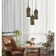 thumbnail image 3 of Cal Lighting Reggio 3-Light Wood & Metal Pendant Fixture in Brown/Black, 3 of 3