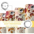 thumbnail image 4 of Fsddascl Fall Orange Blue Blackout Curtains for Bedroom/Living Room, Thermal Insulated Kitchen Curtains, Autumn Thanksgiving Floral Botanical Grommet Darkening Window Treatment Drapes 27.5"x39"x2, 4 of 6