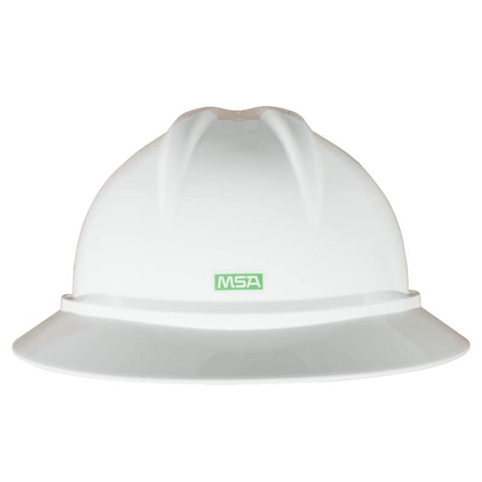 MSA 10168461 V-Gard 500 Full-Brim Hard Hat Ratchet Suspension Hi-Viz