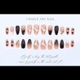 thumbnail image 3 of Uñas postizas adhesivas BLGTGH de 24 piezas con puntas francesas y pedrería, 3 of 8
