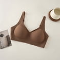 thumbnail image 2 of Wirefree Seamless Bra for Women Jelly Bras No Underwire Push Up Bra Soft Comfortable Bralette Full Coverage Solid Color V Neck Everyday Bras, 2 of 6
