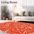 thumbnail image 2 of ODIKA 5'x7' Machine Washable Non-Slip Area Rug, Modern Abstract Bloom Arrangement with Interlocking Vine Details High Traffic Rug, Red, 713620, 2 of 7