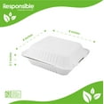 thumbnail image 2 of 8 inch Hinged Containers | Tree-Less™ Compostable Molded Fiber, 2 of 3