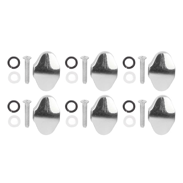 6pcs Adjustable Guitar Tuning Pegs, Durable Metal Electric Guitar Strings Tuner Buttons, Compatible with Different Model for Easy Installation, Screws and Washers Included