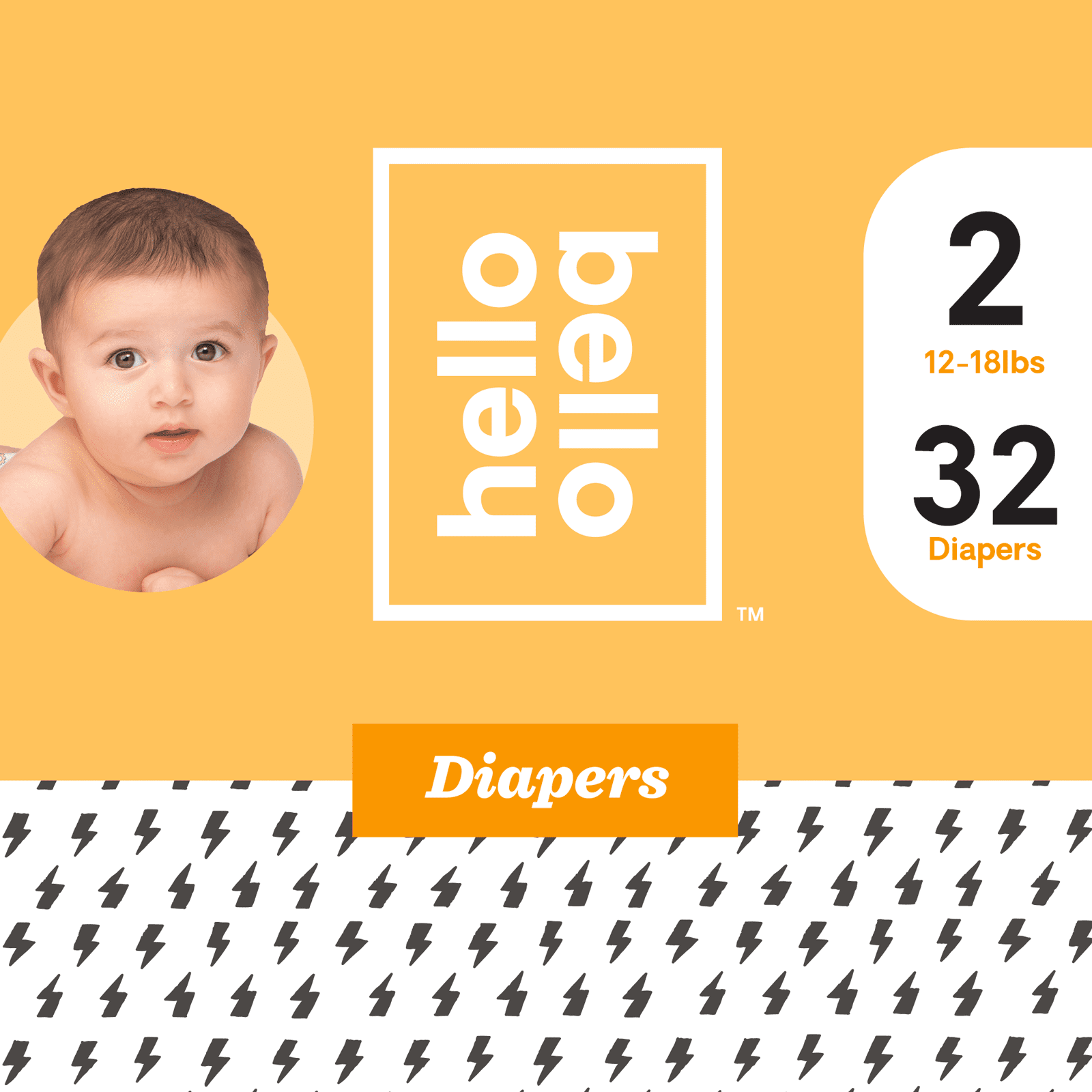 Hello Bello Diapers Jumbo Pack Bolt Babes Size 2 (32ct)