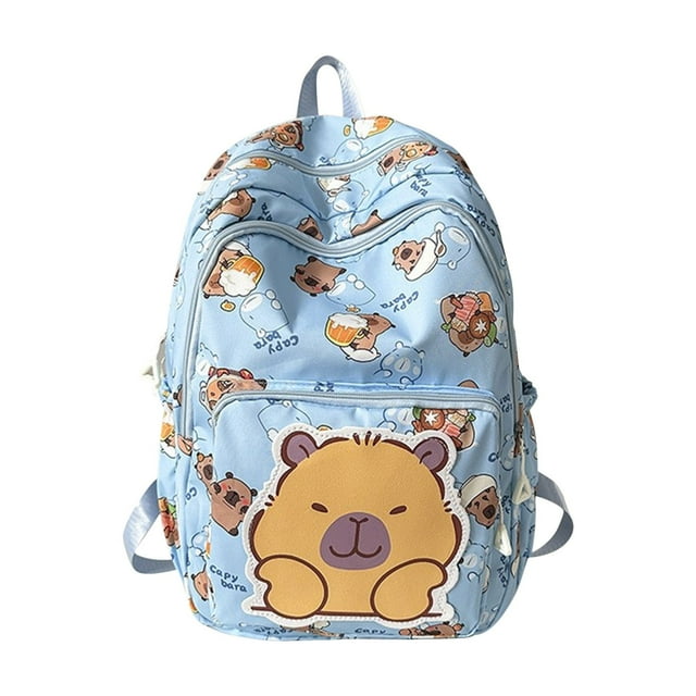 Capybara Backpack Nylon Bag Cute Kapibara Bag Capy Daypack