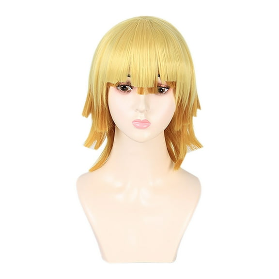 Unique Bargains Wigs for Women 16" Blonde Gradient  Wigs with Wig Cap