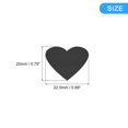 thumbnail image 2 of Calcomanías de espejo acrílico Auto adhesivas 100uds Corazón negro Unique Bargains 22,5x20mm, 2 of 6