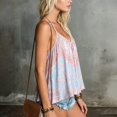 thumbnail image 5 of BODOAO Women's Spaghetti Strap Tank Top Paisley Print V Neck Flowy Camisole Loose Fit Boho Sleeveless Casual Summer Cami Top for Beach Vacation Festival Wear Pink 2XL, 5 of 7