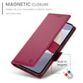 thumbnail image 6 of Allytechgroup Wallet Case for Samsung Galaxy A35, Premium PU Leather Cards Slots Shockproof Flip Cover Stand Feature Magnetic Closure Retro Business Style Case Cover for Galaxy A35, Winered, 6 of 6