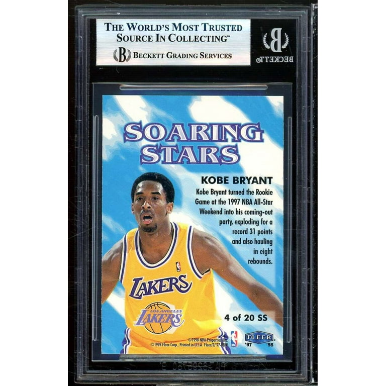 Kobe Bryant Card 1997-98 Fleer Soaring Stars #4 BGS 9 (9.5 9
