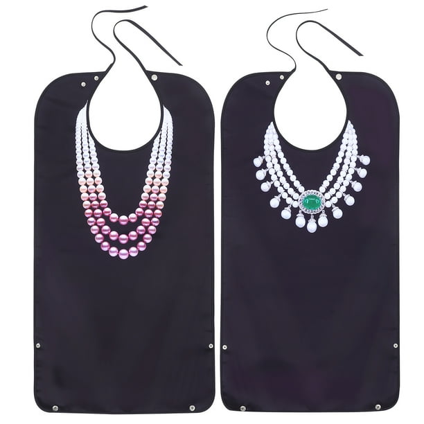 Baberos para adultos, babero para comer, Baberos para mujeres, Baberos para adultos para ancianos, Protector de ropa lavable, 2 uds.