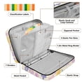 thumbnail image 4 of Haosy Accordion File Organizer Zipper Binder 500 Sheet 6-Tab Expanding File Folder Multi-Pocket 1.2 Inch 3 Ring Lilac Yellow Tiny Flower, 4 of 7