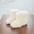 thumbnail image 4 of DMDUOU Faux Fur Snow Boots for Toddler Girls Fluffy Furry Mid Calf Boots Winter Warm Outdoor Flat Boots White 25, 4 of 8