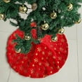 thumbnail image 4 of Nkmbld Large Vintage Christmas Tree Skirt, Luxury Red Velvet Tree Collar for Party Rustic Xmas Holiday Decorations Home, 4 of 8