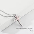 thumbnail image 2 of Collar VULETO Cruz de béisbol de acero inoxidable 4:13 4 x 2,5 cm, 2 of 6