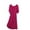 Hot Pink, variant on Women's Short Sleeve Nightgown Flannel Pajama Dress with Pocket Soft Modal Cotton Polyester Blend Casual Sleepwear for Women L - XL