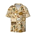 thumbnail image 3 of Goofa Wild West Cowboy Printed Men's Casual Short-sleeved Shirt,Lightweight Breathable Button-down,Summer Casual men's top,Versatile Fashion shirt-3X-Large, 3 of 7