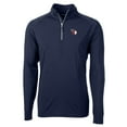 thumbnail image 2 of Men's Cutter & Buck  Navy Cleveland Guardians Adapt Eco Knit Stretch Recycled Quarter-Zip Pullover Top, 2 of 3
