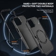 thumbnail image 3 of For Apple iPhone 15 Pro 6.1 inch Magsafe Wireless charging Commuter Non Slip Dual Layer Shockproof Protective Hybrid Case Cover Black, 3 of 5