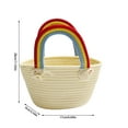 thumbnail image 2 of Hovmgk Beach Tote, Woven Bag - Fashionable Rainbow Handle Vacation & Casual Outing Storage, Towels Sunscreen & Beach Items, Lightweight Organized Storage for Beach Goers, Vacationers, 2 of 5