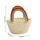 thumbnail image 5 of Tote Bag, Beach Tote Bag, Woven Rainbows Handle Fashionable Handbag, Vacation Casual Outings, Beach Days, Travel Gear, Weekend Getaway, Foldable Portable, Cotton Fabric, Large Capacity, For, 5 of 6