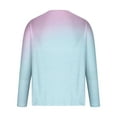 thumbnail image 3 of LNWUY Men's Plus Size Crew Neck Long Sleeve Pullover Gradient Contrast Color Quick Dry Athletic Workout Gym Breathable Sweatshirt Top Pink XXXXL, 3 of 3