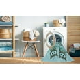 thumbnail image 2 of Ahgly Company Machine Washable Indoor Square Transitional Tron Blue Area Rugs, 8' Square, 2 of 7
