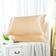 thumbnail image 5 of Tkrady Gold Mulberry Silk Pillowcase for Hair and Skin, Real Silk, 100% Silk Pillow Cases with Zipper, 6A Grade Pure Silk, Soft, Cooling, Anti Acne, 2 Pc 20"x26" (Standard), 5 of 6