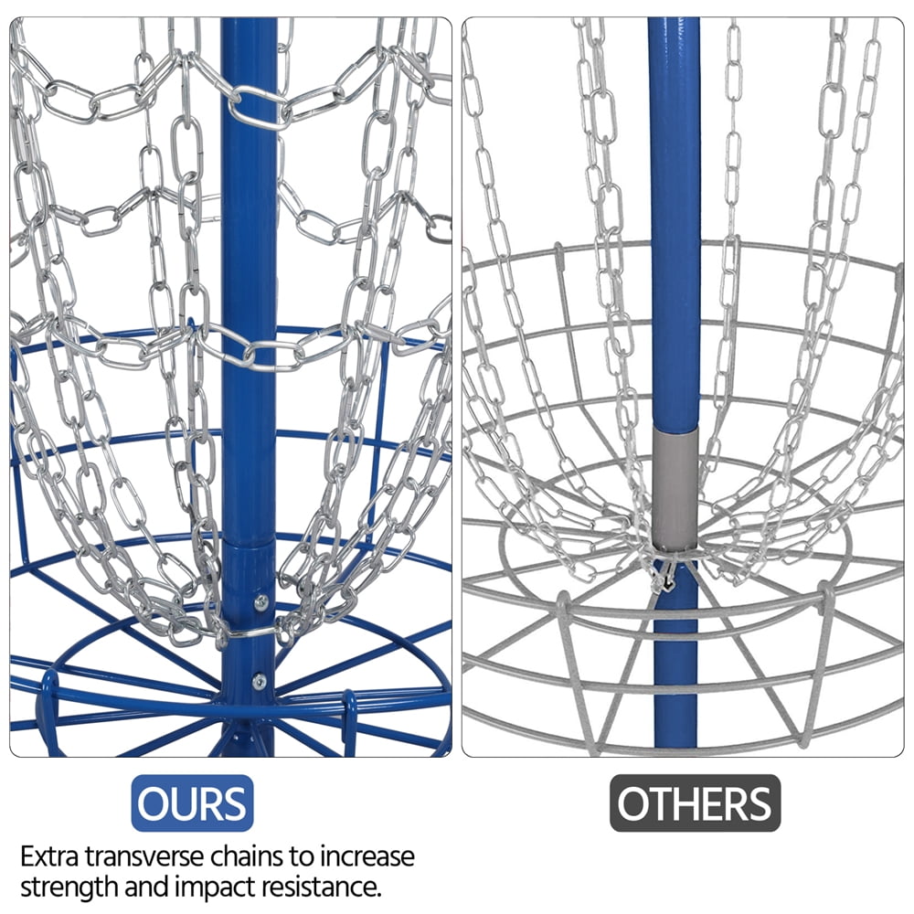 Alden Design 2PCS Disc Golf Goal Target Basket Practice Frisbee Game Cross Chain Outdoor