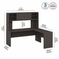 thumbnail image 3 of Echo 72W L Shaped Computer Desk with Hutch in Charcoal Maple - Engineered Wood, 3 of 6