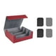 thumbnail image 2 of Caja de almacenamiento de tarjetas coleccionables, capacidad de 1800 tarjetas, caja de almacenamiento de tarjetas accesoria duradera Tarjetero gris rojo, 2 of 8