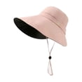 thumbnail image 2 of UPF 50+ Wide Brim Sun Hat for Women, Packable UV Protection Bucket Hat with Adjustable Chin Strap, Breathable Outdoor Hat for Hiking, Beach, Gardening, Travel & Summer Activities, 2 of 6
