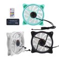thumbnail image 4 of 3 uds ventiladores de refrigeración controlador ARGB 11 aspas de ventilador enfriador de aire de computadora silencioso 1200rpm 12V, 4 of 8