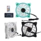thumbnail image 4 of 3 uds ventiladores de refrigeración controlador ARGB 11 aspas de ventilador enfriador de aire de computadora silencioso 1200rpm 12V, 4 of 8