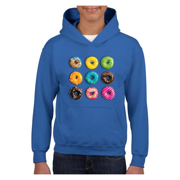 Big Boys Hoodies and Sweatshirts - Love Food Donuts Doughnuts