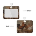 thumbnail image 2 of Kdxio Oil Painting Chicken And Duck Card Badge Holder Work Badge Sleeve for Office, School, Factory, ID Credit Cards, Driver Licenses and Passes, 2 of 7