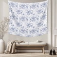 thumbnail image 5 of Blue Spring Floral Large Tapestry for Bedroom Wall Hanging Tapestry, Summer Botanical Elegant Flowers Ceiling Backdrop Tapestries Poster Blanket Wall Decor for Teens Room Living Room Dorm 85" x 90", 5 of 8