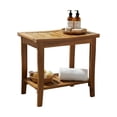 thumbnail image 2 of Acacia Wood 2-Tier Shower Bench Spa Stool with Storage and Non-Skid Feet Oak, 2 of 4